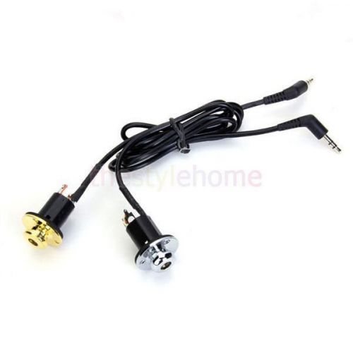 Chrome / golden end pin jack socket plug for acoustic guitar pickup for sale