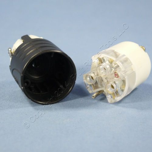 P&amp;s white industrial straight blade connector plug 6-20r 20a 250v bulk 5469-x for sale