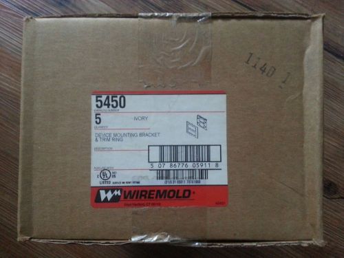 LOT OF 22 BOXES - WIREMOLD 5450 DEVICE MOUNTING BRACKET (IVORY) **NIB** 5 PACKS