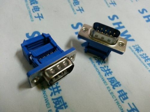10 pcs DP9 DB9 Pin Male IDC Type Adapter Connector For Flat Cable DB9 Interface