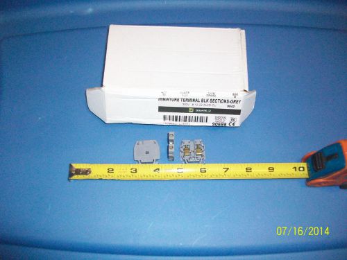 N.O.S.  Box of 50 ; Square D 9080 DR4/6G &#034;MINI&#034;  ELECTRICAL Terminal Blocks