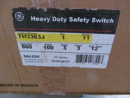 Ge general electric th3363j 100 amp 600 v disconnect type 12 enclosure for sale