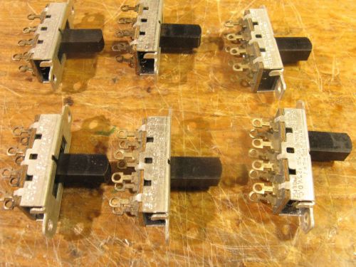 LOTof6 SWITCHCRAFT3A,125vac,0.5a 125VDC 3 POs. SLIDE SWITCH FREE SHIP USA/Canada