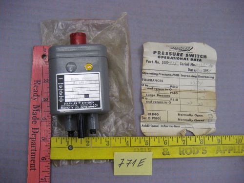 Pressure switch diaphlex div cook electric water air 555 975 1954 vintage 771e for sale