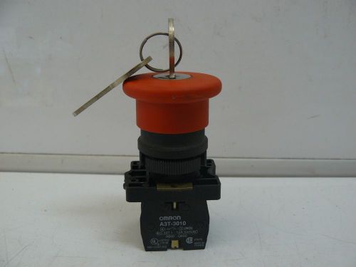 Omron emergency stop with keys a3t-3010 ast-3020 contacts for sale