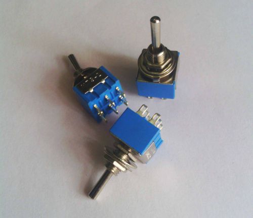 10pcs new on-on mini toggle switch dpdt 6 pin 3a 250vac 6a 125vac for sale