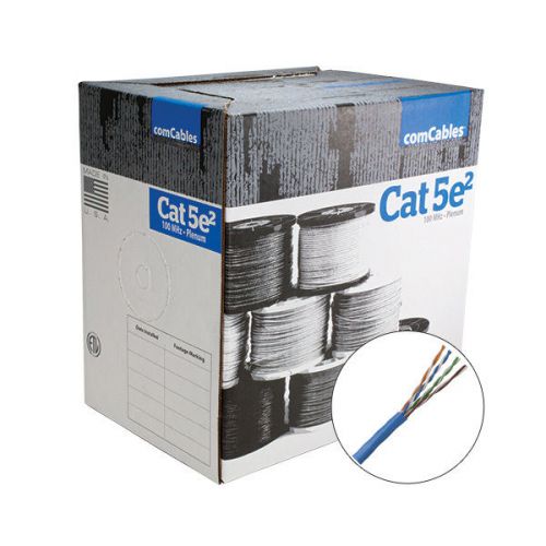 Comcables cat 5e 100 mhz utp plenum cable - category 5e for network (bcc5e2plbl) for sale