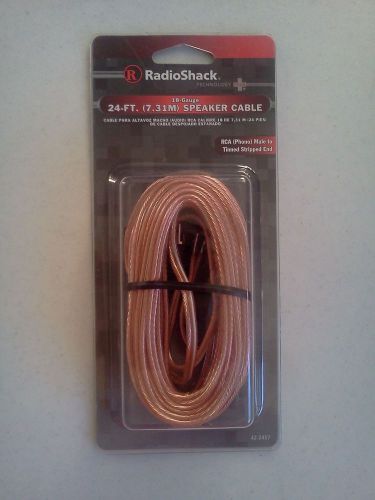 RadioShack Speaker wire 18 Guage Stranded 24 feet RCA (male) to Stripped Tinned