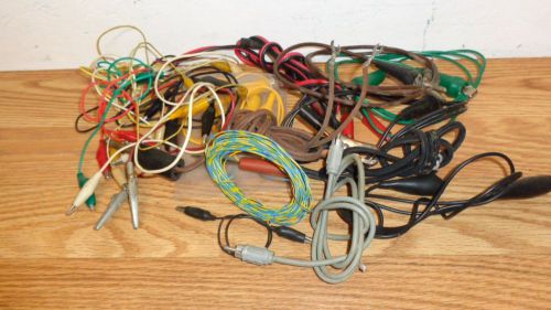 Lot of mixed alligator clips cables and others radio test leads probe wires
