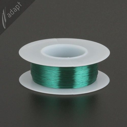 Magnet wire, enameled copper, green, 34 awg (gauge), 155c, ~1/8 lb, 988&#039; for sale
