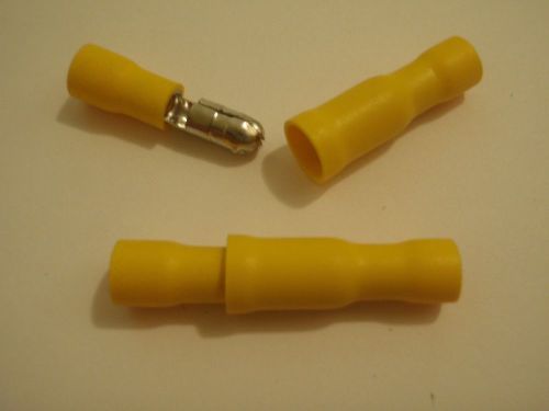 FEMALE,MALE BULLET CRIMP YELLOW 12-10AWG 500PC DEAL!