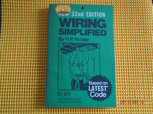 Wiring Simplified By H.P. Richter Unsigned Autograph 1978 Code, 32nd Edition