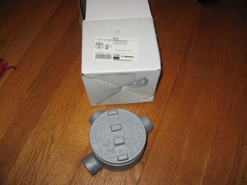 Appleton GRT75 3/4&#034; Hub GR Explosion Proof Mall Iron Conduit Outlet Box w/ Cover