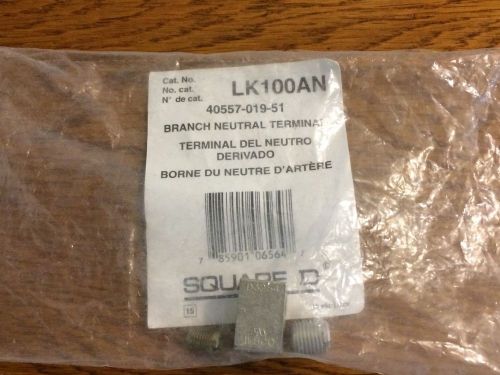 SQUARE D, Branch Neutral Terminal, LK100AN, NEW, sealed.