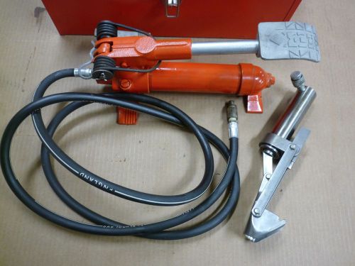 Alcoa mrc hydraulic cable bender w/foot pump, hose &amp; case for sale