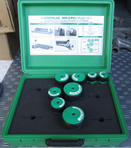 Greenlee pvc conduit plug set model 859-4 2 to 4&#034;  in very good shape for sale
