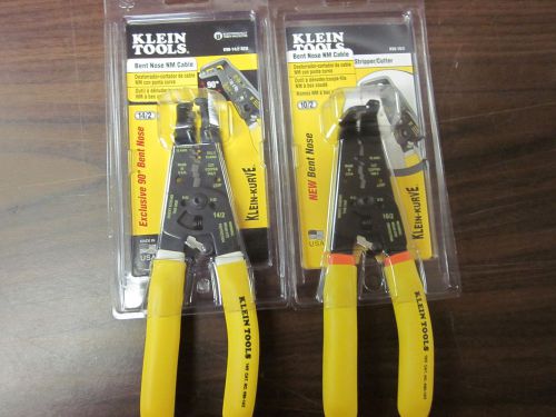 ~ 2 ~ NEW KLEIN TOOLS BENT NOSE NM CABLE STRIPPER CUTTER K90 10/2 AND 14/2 SEN
