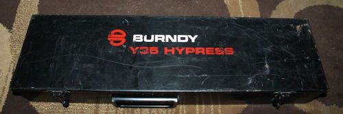 **burndy y35 hypress hydraulic crimping tool w/8 die sets, manual and case for sale