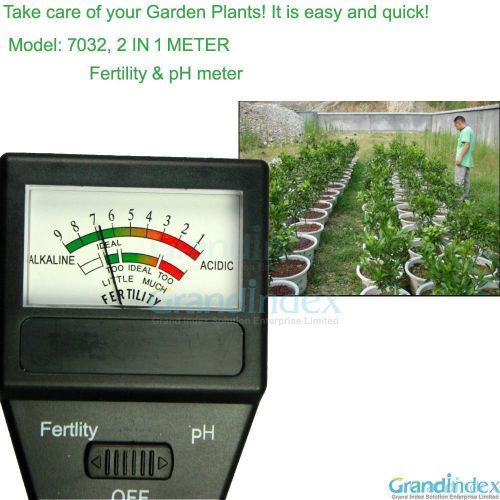2 in1 Digital Soil PH &amp; fertility Meter Tester 7032 for Plants Crops Flowers