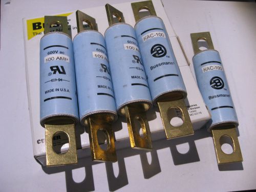 Box of 5 Cooper Bussmann KAC-100 TRON Rectifier Fuse 100A NOS