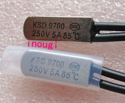 3 pcs KSD 9700 85?C 250V 5A Thermostat Temperature BiMetal Switch NC Close New