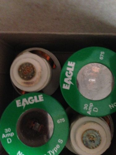 Eagle s 30 amp d time delay tamper proof electric fuses 16 fuses for sale