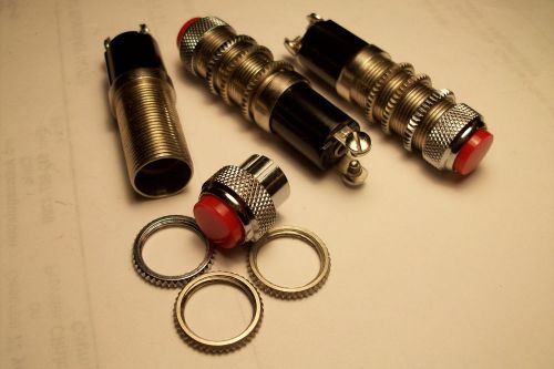 Three (3) &#034;dialco&#034; panel lamp indicators  red  very nice new w/screw terminals for sale