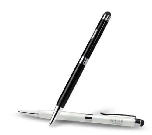 Adesso cyberpen202 2in1 stylus pen for tablet styl smartphones 1ea black &amp; white for sale