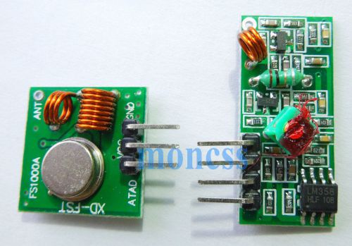 2pairs 433mhz rf transmitter module and receiver link kit for arduino arm mcu for sale
