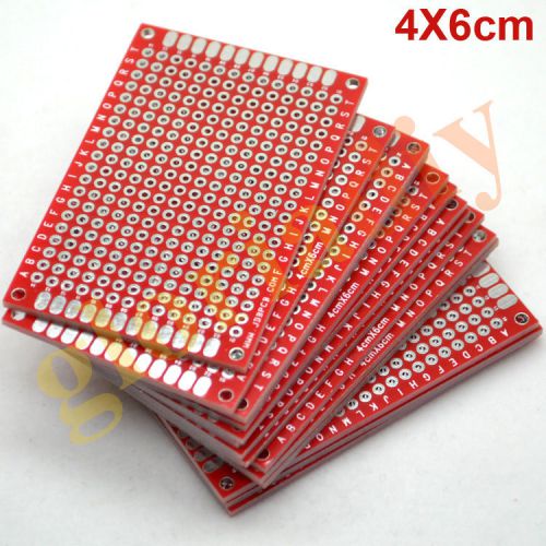 50pcs double side copper prototype pcb universal board red 4x6 cm free shipping for sale