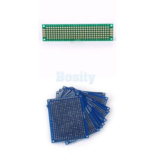 10pcs double side prototype pcb panel tinned universal breadboard 5x7cm 2x8cm for sale