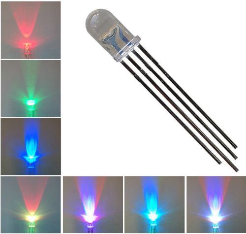 25 pcs 5mm Clear RGB Common Anode LED ships from U.S.A.