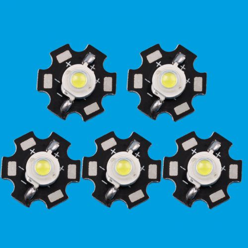 50 pcs 3w high power cool cold white led light emitter 15000k with star base for sale
