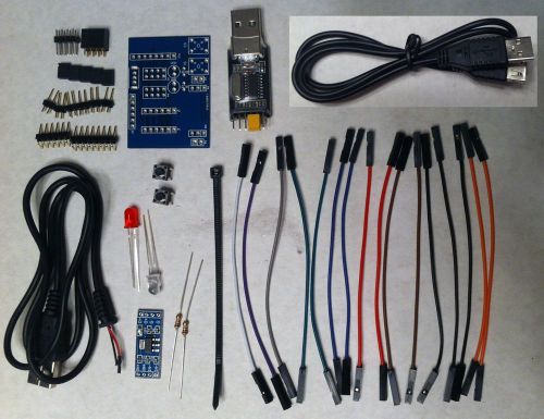 Esp8266 carrying kit usb-ttl: motherbrd+pwrbrd+led+btn+wires/arr1-10bizdays for sale