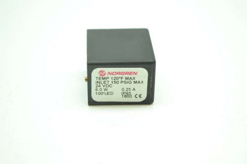 New norgren 24 vdc 6 w max temp 120 f inlet 150 psig max solenoid coil d400617 for sale