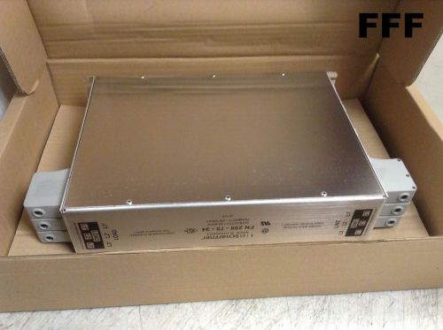 Nib schaffner 3-phase power line filter cat no fn258-75-34 75a 50/60hz for sale
