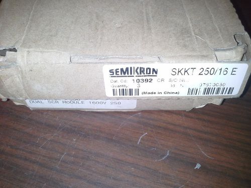 SEMIKRON SEMIPACK 3 SKKT250/16E POWER MODULE 250A 1600V  Lot of 3 *NIB*