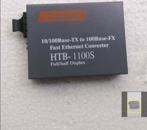 2pcs netlink htb-1100s fast ethernet fiber optic media single-mode converter25km for sale