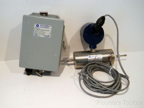 Used Rheotherm Flow Meter &amp; Sensor 100-I-TU1/16(1/4E)(SS)-4/20, Serial 01025-1