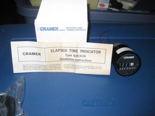 Cramer elapsed time indicator type 635/636 five digit second indicator w/reset for sale