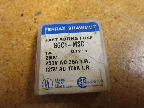 Ferraz shawmut ggc1-msc fuse 1a 250v pack of 5 for sale