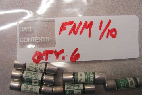 6 new fusetron fnm-1/10 fuses fnm110 for sale
