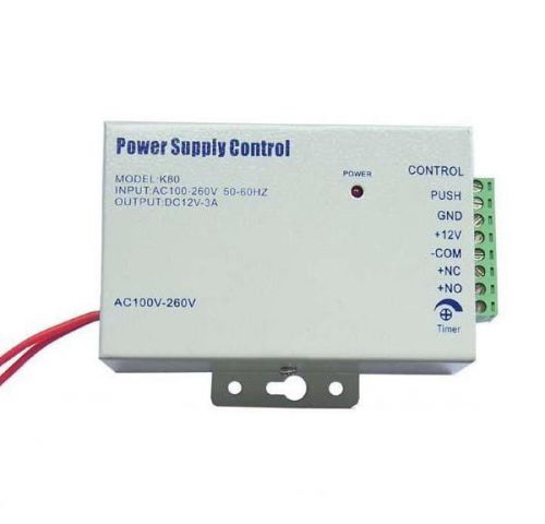12Vdc 3A access control power supply for electric lock 0 -15s
