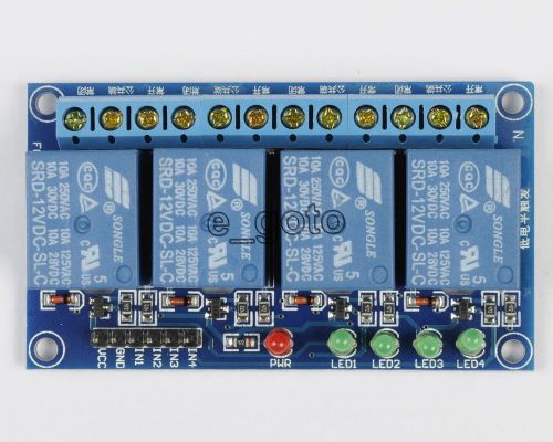 12V 4-Channel Relay Module Low Level Triger Relay shield for Arduino Raspber