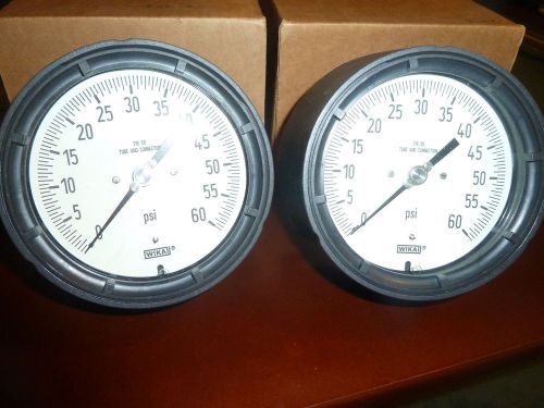 Lot (2) wika 232.34 gauge 4.5&#034; 0-60 psi 1/2&#034; npt lbm   nib for sale
