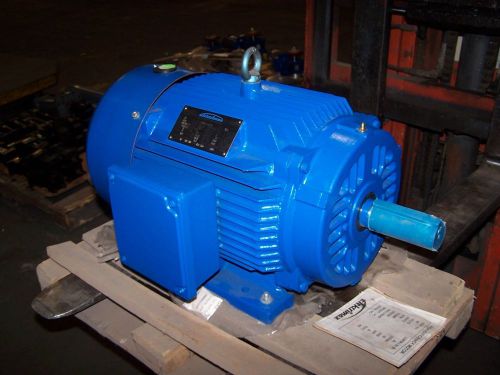 New elekrimax 20 hp electric ac motor 230/460 vac 3530 rpm 256t frame 3 phase for sale