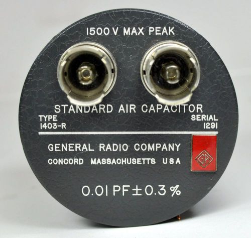 GR General Radio Standard Capacitor 1403-R  .01 pF +/- .3%, 700 Volt