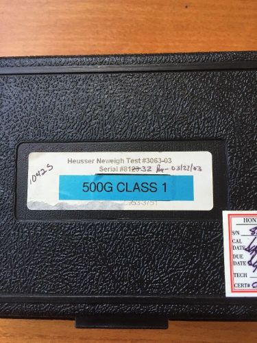 500 Gram Heusser Neweigh Class 1 Calibration Test Weight In Vendor Box