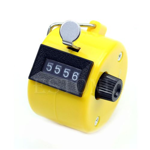 New digital hand held tally clicker 4 digit number clicker golf counter chrome for sale