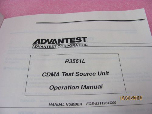 ADVANTEST R3561L CDMA Test Source Unit - Operation Manual